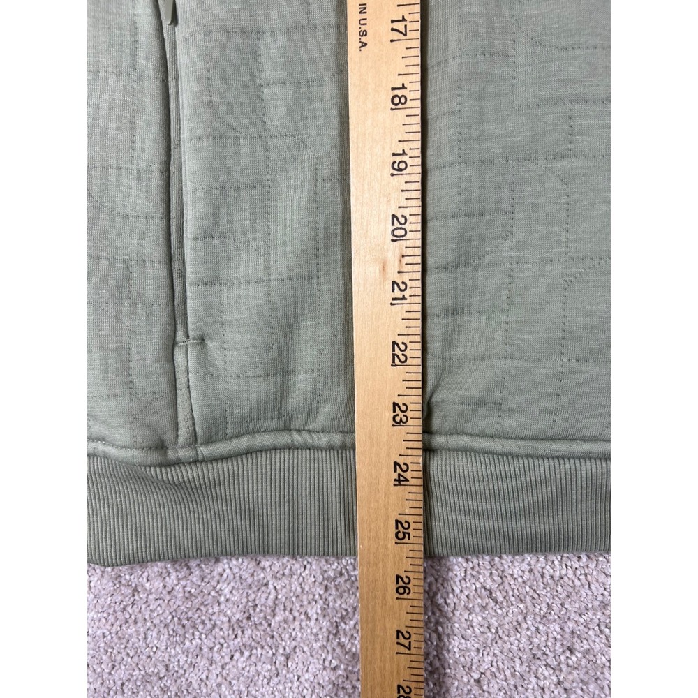 The North Face Womens Tea Green Quilted Logo Full Zip Hoodie NF0A7QIN 2X NEW - Picture 4 of 10